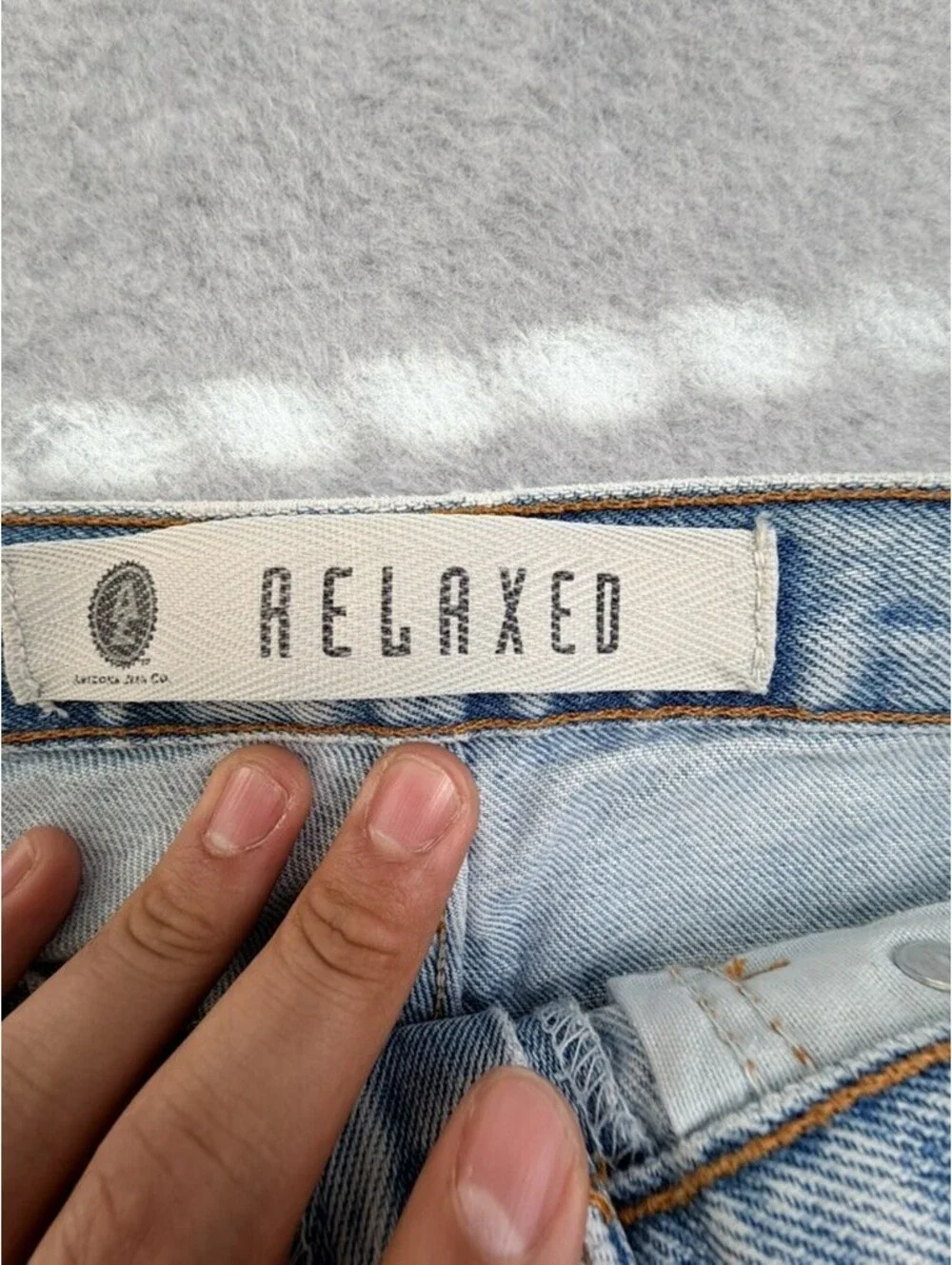Arizona Jean Co Mens Jeans W31 L29 Light Wash Blue Relaxed Fit Straight Denim